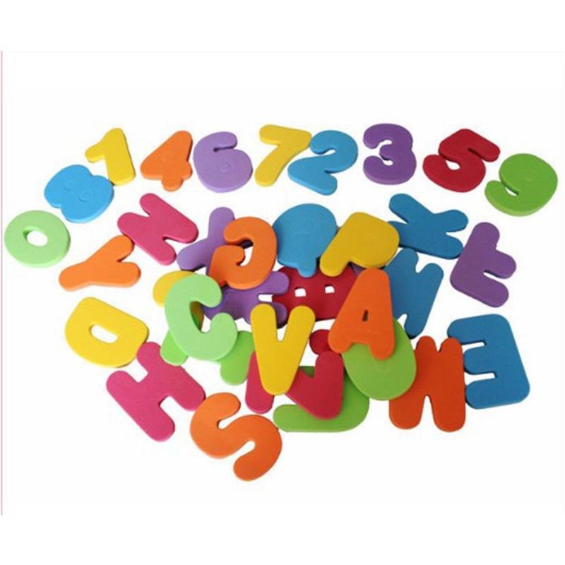 Random Color Alphabet & Number Shaped Bath Foam Toy, Educational Cognitive Teaching Supplies, Montessori Toys, Learning Toys 6