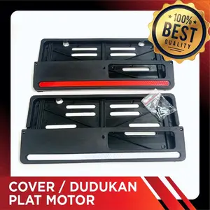 Tempat Plat Nomer Motor / Cover Plat Nomor Motor Universal Sticker Nyala Bahan Tebal