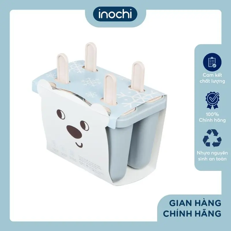 Khuôn làm kem Inochi Kari cho bé, tích hợp kháng khuẩn bằng ion Ag+ và không chứa BPA 3