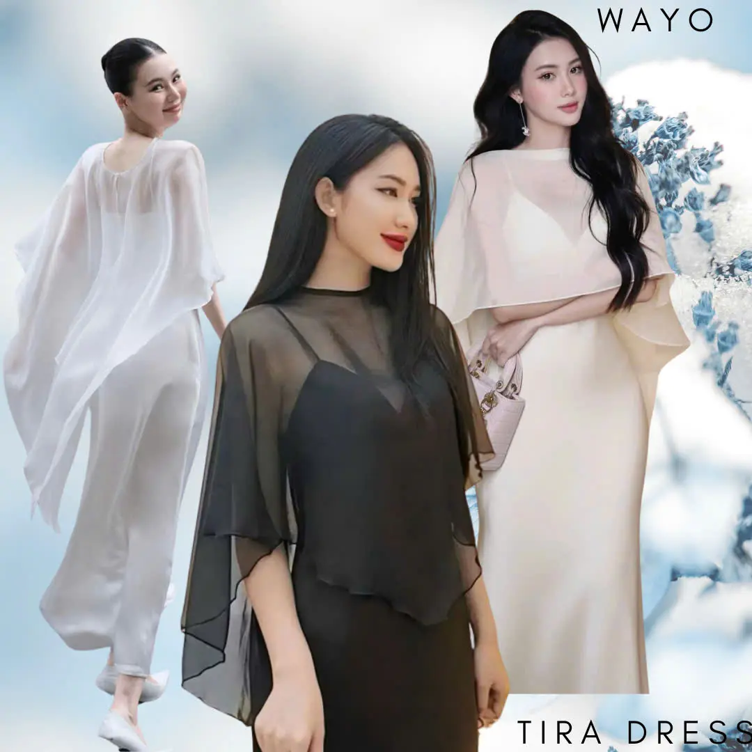 [Tira Dress] Đầm WAYO thiết kế váy đuôi cá lụa Hàn Châu cao cấp kèm áo choàng dự tiệc sang trọng xu hướng