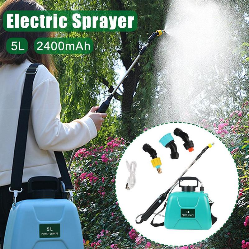 5L Electric Sprayer, 1 Set USB Rechargeable Garden Plant Sprayer, Automatic Watering Sprayer for Garden Plant, Garden Watering Equipment 6