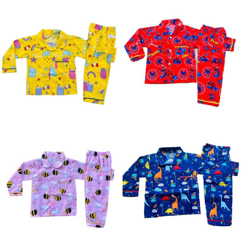 PROMO PIYAMA ANAK TANGAN PANJANG 50 RIBU DAPAT 3 SET BAYI SAMPAI DEWASA 2