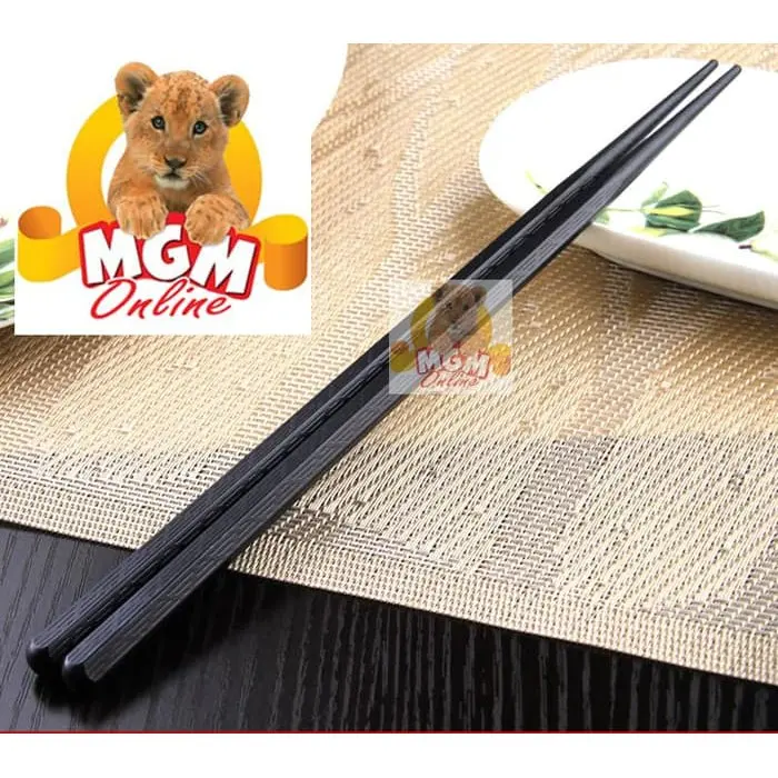 Sumpit Jepang PREMIUM hitam 22CM / Japanese Chopstick PREMIUM 1 pasang 1