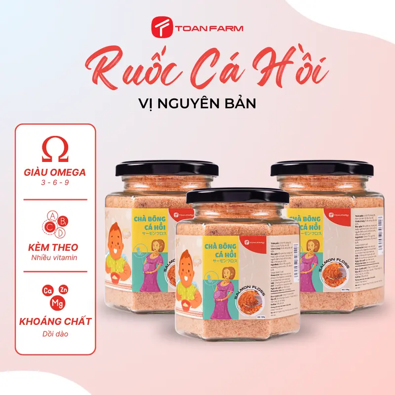 [Đặc Biệt] Ruốc Chà Bông Cá Hồi Cho Bé Ăn Dặm - Thơm Ngon Ăn Liền - Không Có Vị Tanh - Tơi Mịn - Food Ăn Vặt 2