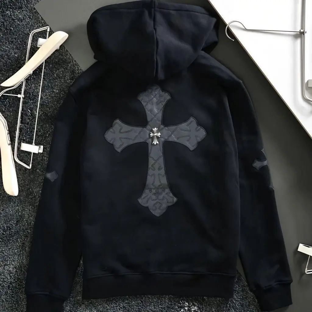 Áo Nỉ Có Mũ Chrome Hearts, Dành Cho Phụ Nữ Và Nam Giới, Khóa Kéo Chéo, Bộ Đồ Áo Khoác Thường Ngày Bộ Sưu Tập Thu Đông, 2023