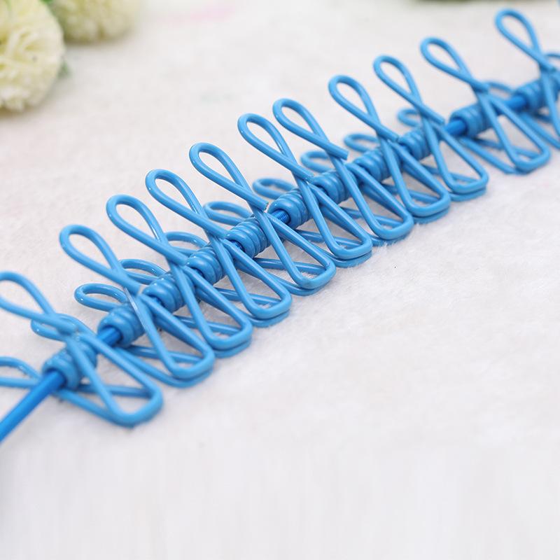 Product Introduction of Cuộn Dây Phơi Quần Áo 12 Kẹp Tránh Gió Bay Tiện Lợi - Dây Phơi Kẹp Sắt Có Móc Thông Minh, Treo Vớ Đồ Trẻ Em 22