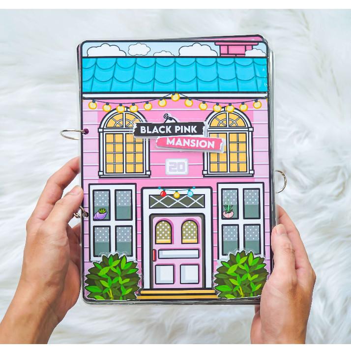 Ngôi nhà của BLACKPINK Mansion Ngôi nhà búp bê đồ chơi giấy thủ công toca boca h6 Toy