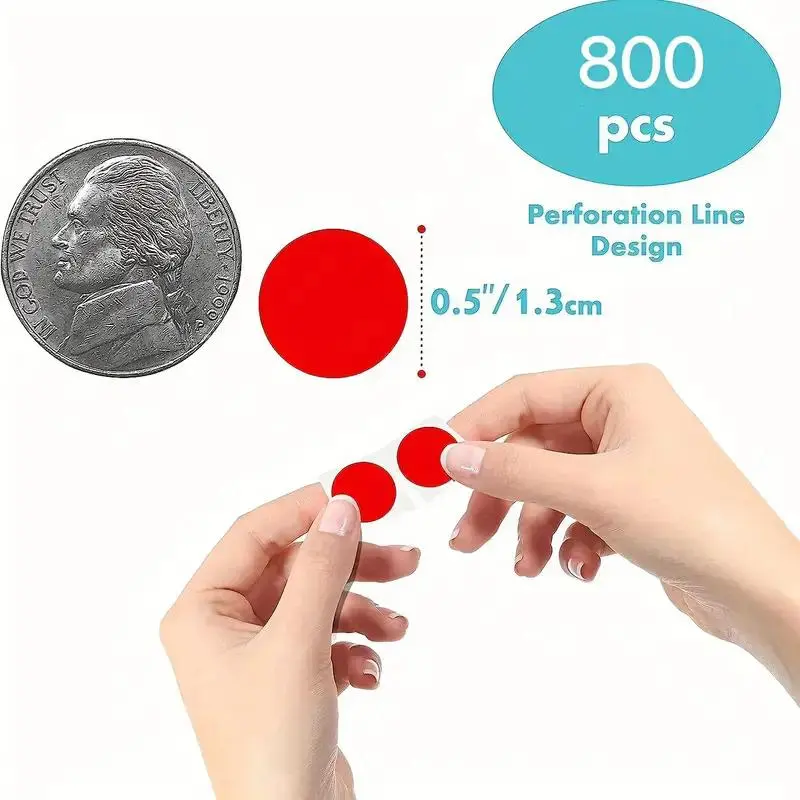 Round Dot Sticker (700/800pcs), Colorful Label Sticker, Round Price Sticker, Decoration Sticker, Office Stationery & Supplies 5