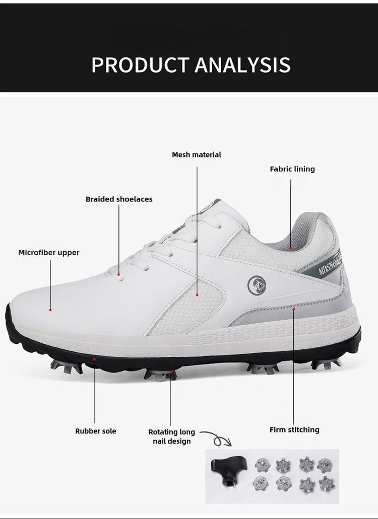 Product Introduction of Foreign Trade Wear-Resistant Men's Shoes Outdoor Leisure Sneaker Comfort Trend Breathable Men's Golf Shoe Shock Absorption Non-Slip Xz25057 12