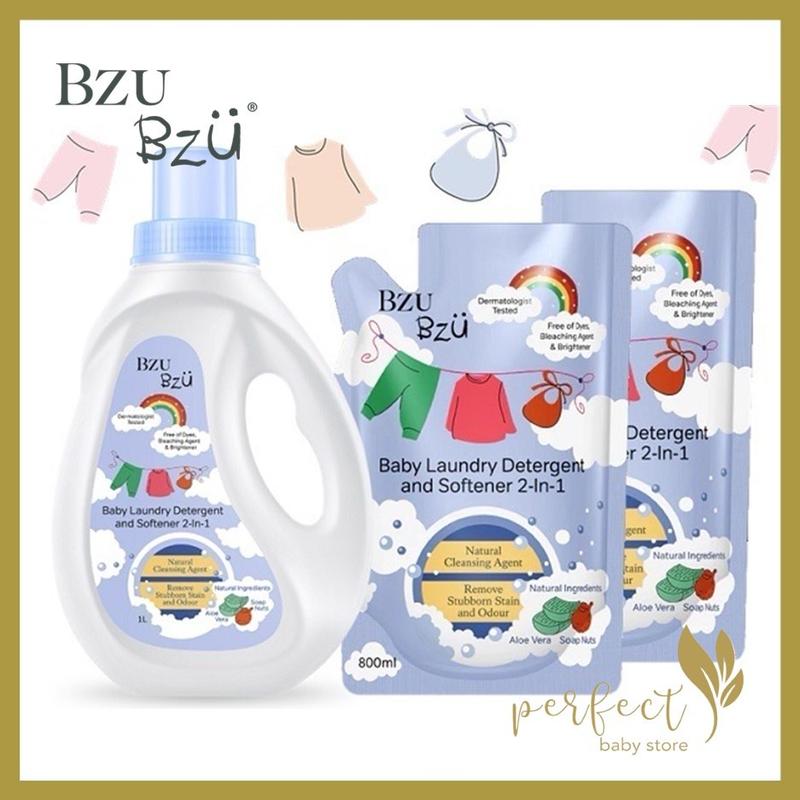 Bzu Bzu Baby Laundry Detergent and Softenser (1L/800ml Refill) - TikTok ...