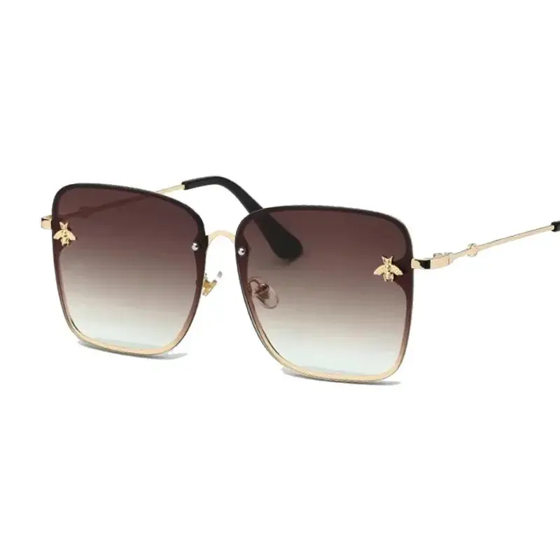 Outdoor Metal Frame Square Sunglasses Women Men Cute Classical Sun Glasses Mirror Black Colors Designer Brand Fashion