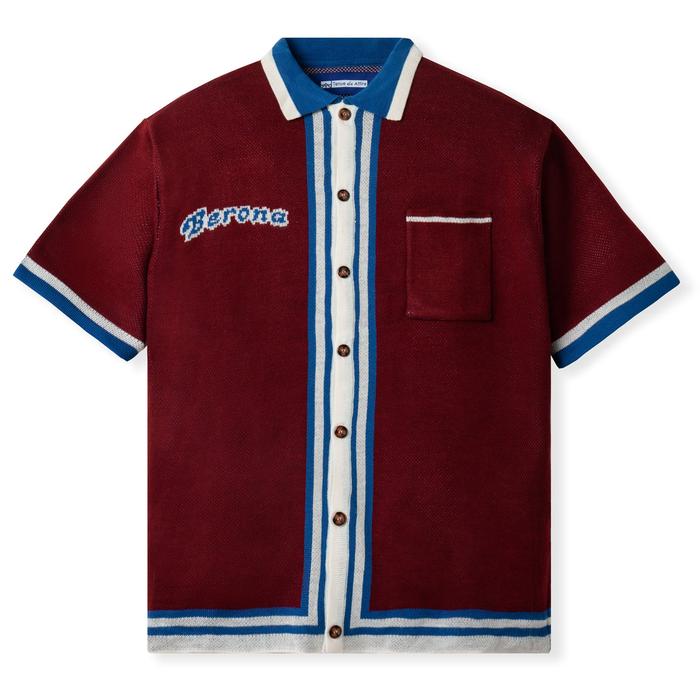 Gambar Kemeja Tenue de Attire - Berona Short Sleeve Knitted Shirt - Maroon Kerah Pria dari Tenue de Attire Kota Administrasi Jakarta Selatan Tokopedia