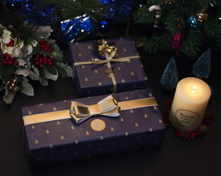 Product Introduction of Kertas Pembalut Hadiah Krismas, Kertas Hadiah Metalik, Kertas Hiasan Perniagaan Mewah, Cetakan Biru Ungu dan Gangsa, Sesuai untuk Hadiah Hari Jadi 18