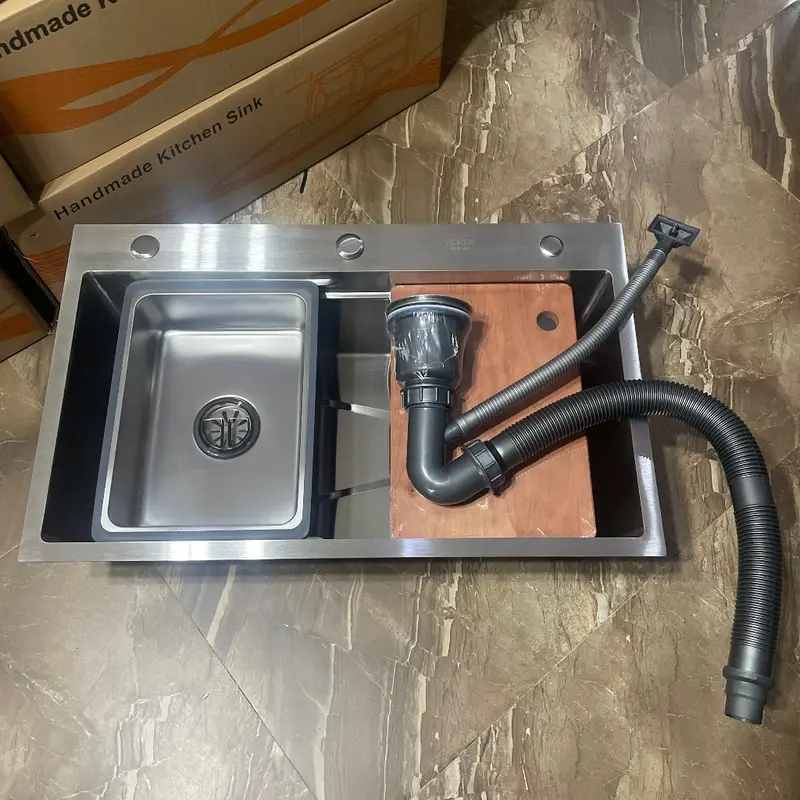 Chậu rửa bát 1 hố inox 304 kích thước 75x46cm 2