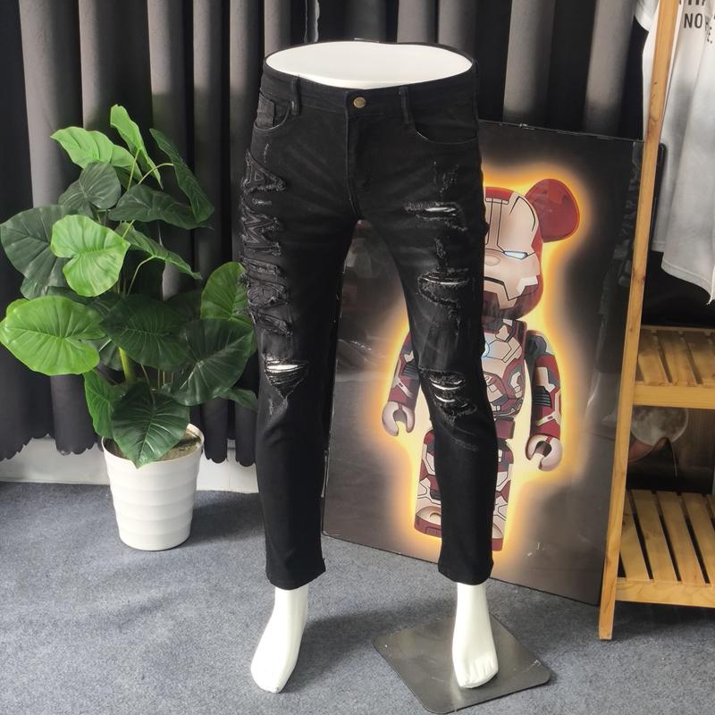 Quần jean nam cao cấp mẫu mới kiểu rách cào xước,chất liệu bò co giãn form ôm skinny 111 ( HÌNH THẬT SHOP TỰ CHỤP ) full size 45-75kg boy phố mặc là chất Menswear Pants Có Túi