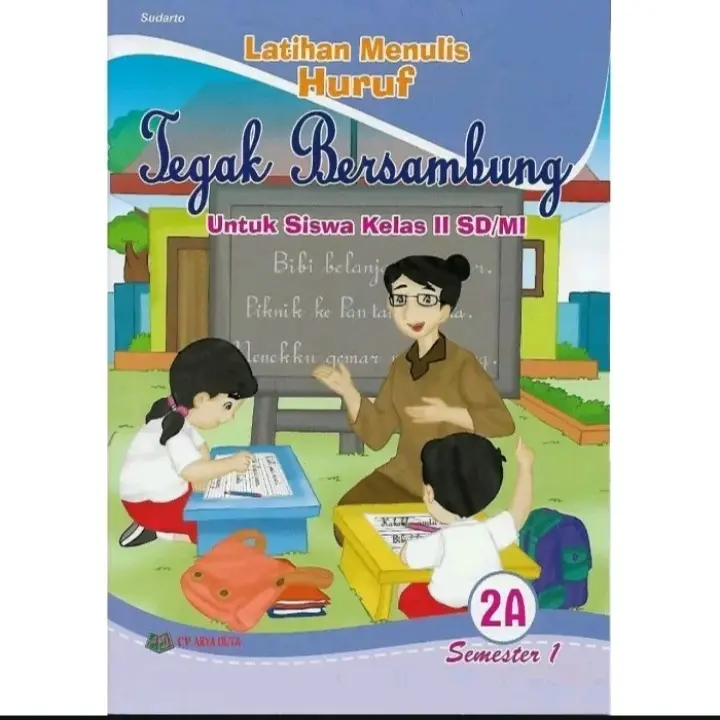 harga satuan buku latihan menulis huruf Tegak bersambung untuk kelas 1,2,3 semester 1 dan 2 penerbit Arya duta 3