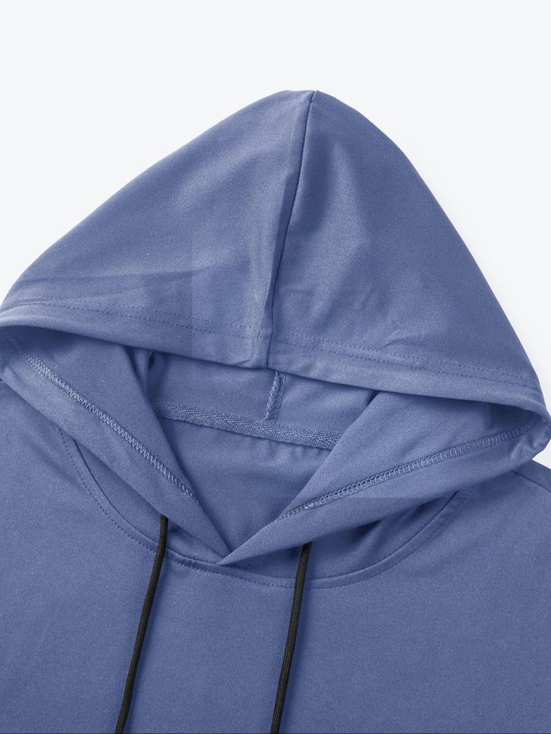 Product Introduction of Men's Solid Color Drawstring Asymmetrical Hem Hooded Tank Top, Regular Fit Casual Comfy Soft Fabric Sleeveless Top for Daily Wear, Menswear for All Seasons 6
