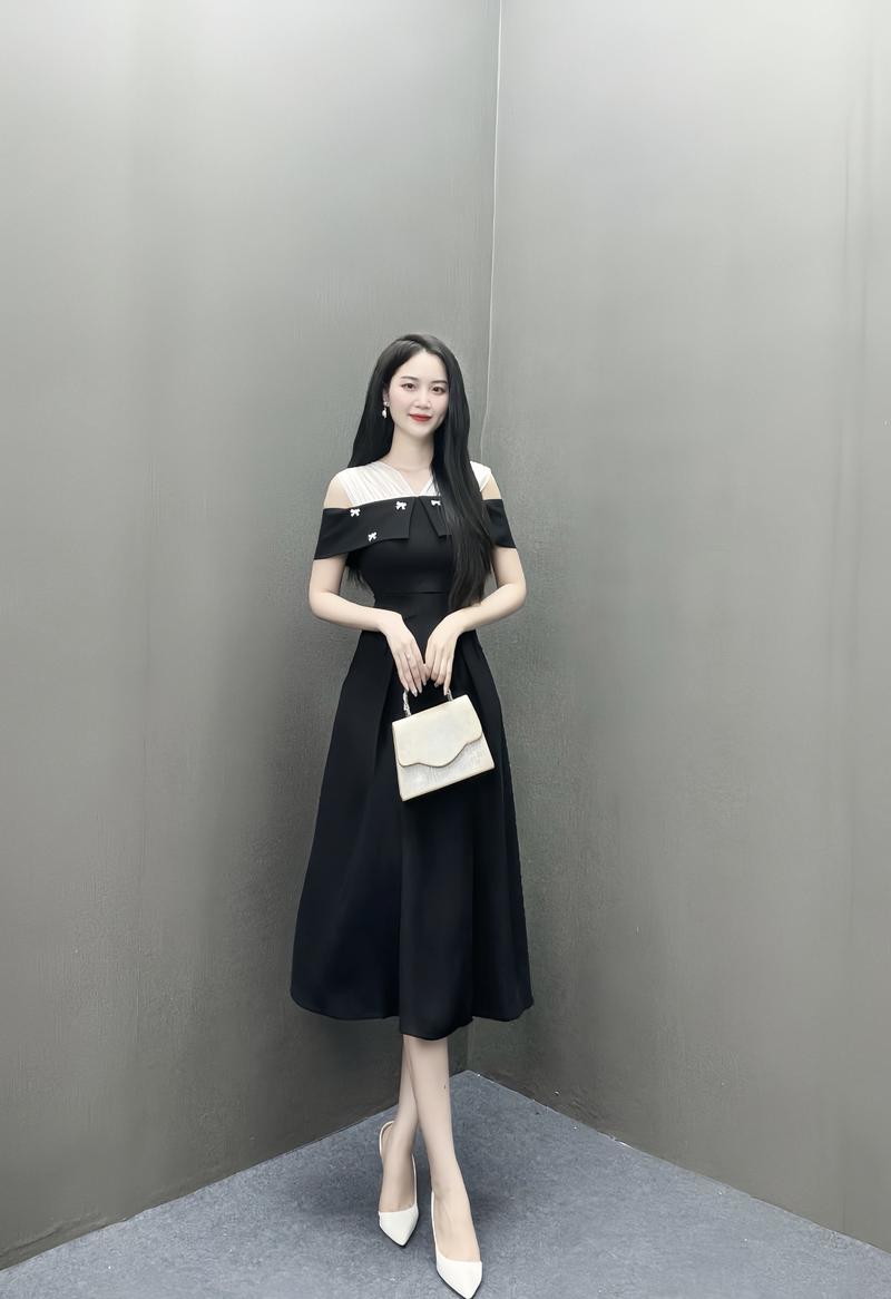 Product Introduction of Váy Thiết Kế VQLADY D55  Đầm thiết kế dáng xòe phối tơ (tặng kèm nơ cài ) sang chảnh   phù hợp đi chơi và đi dự tiệc Dress Women Voi Voan Kem Voan Kem  đỏ hồng 15