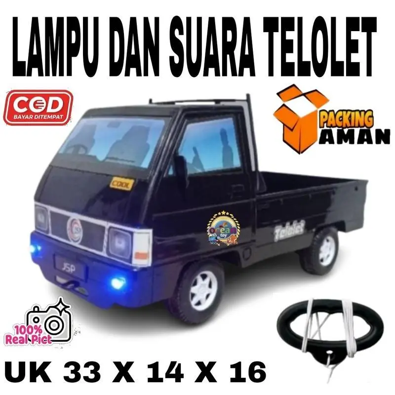 COD PROMO DT 07 MAINAN MURAH ANAK MOBIL PICK UP L300 LAMPU DAN SUARA TELOLET / MAINAN MOBIL BESAR Lampu Toy 5