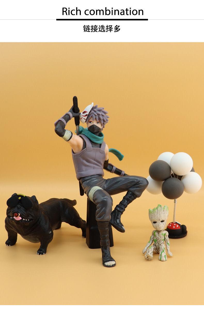 Product Introduction of โมเดลอุปกรณ์ต่อพ่วงอะนิเมะ, นารูโตะทำมือ, Kakashi สีเข้ม, ตกแต่งเดสก์ท็อปและติดรถยนต์, ของเล่นของขวัญชาย, ตุ๊กตา 2