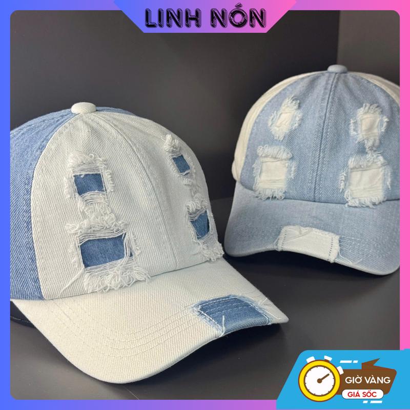  Nón jean rách thời trang khóa sau non nam thời trang jean wax phong cách đường phố M360 Hat Women Hat Women 
