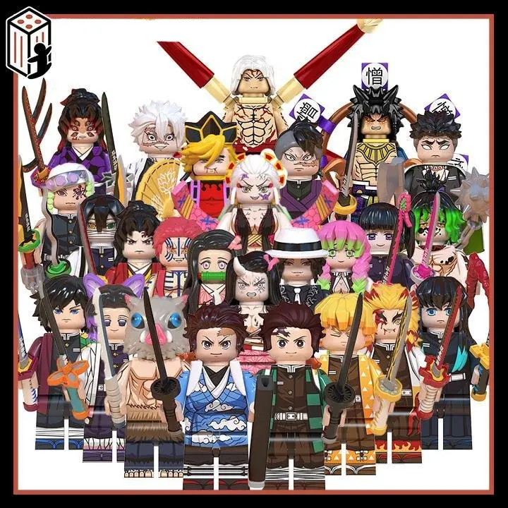 Kimetsu No Yaiba Mô hình Lắp ráp Hoạt hình Thanh Gươm Diệt Quỷ Phim Anime Demon Slayer Tanjiro Kokushibo Akaza Zenitsu Inosuke