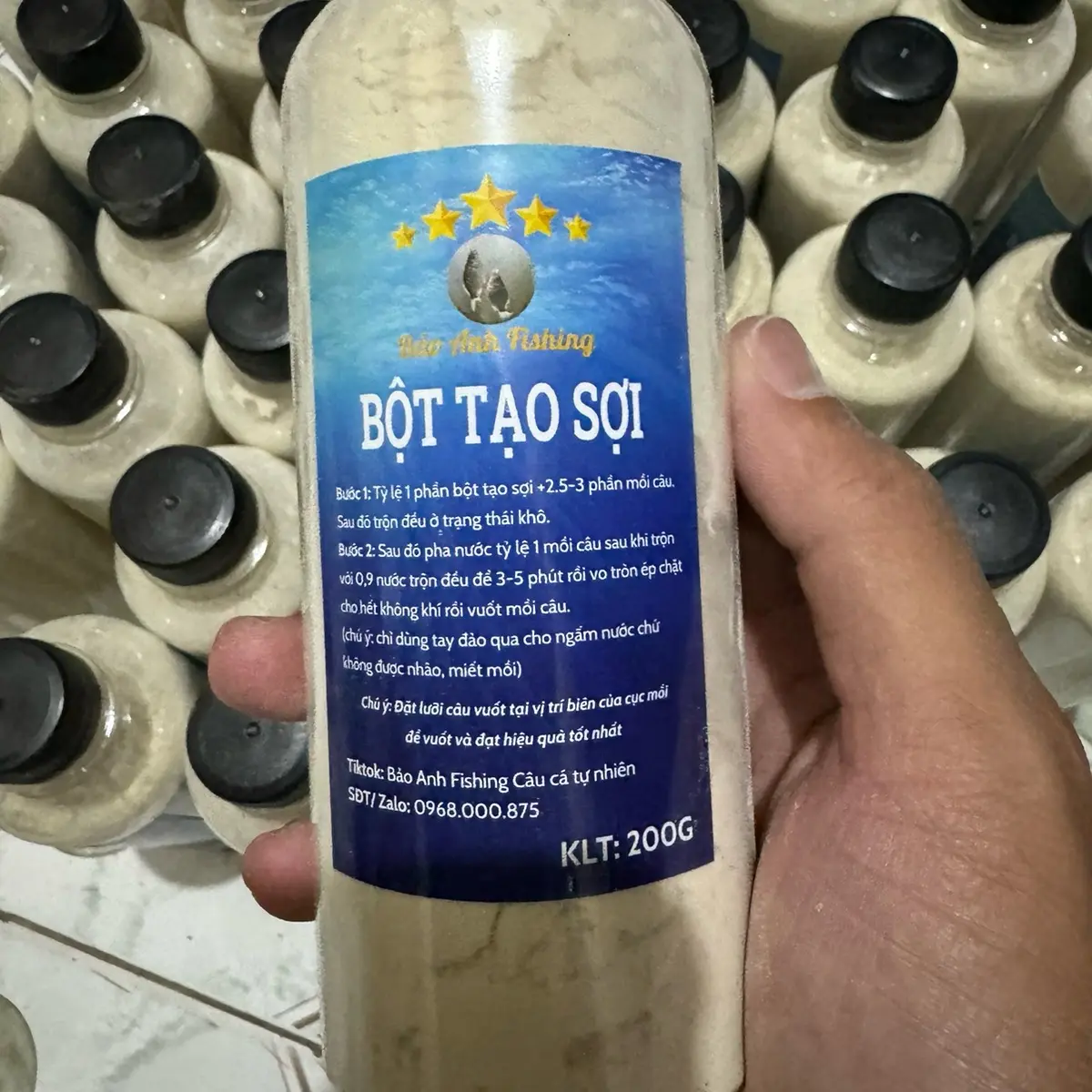 Bột tạo sợi vuốt khô câu cá