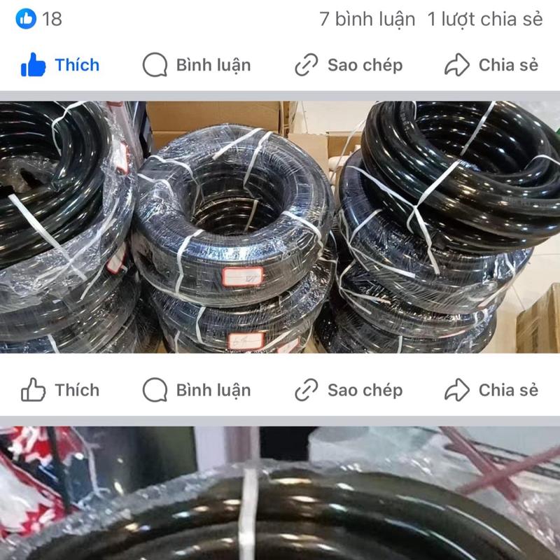Dây ống nước chống gập màu đen sản xuất tại trung quốc  dùng để thay nước bể cá , bơm nước , dẫn nước kích thước ống lòng trong 16mm 18mm 22mm ( 1 mét ) 2