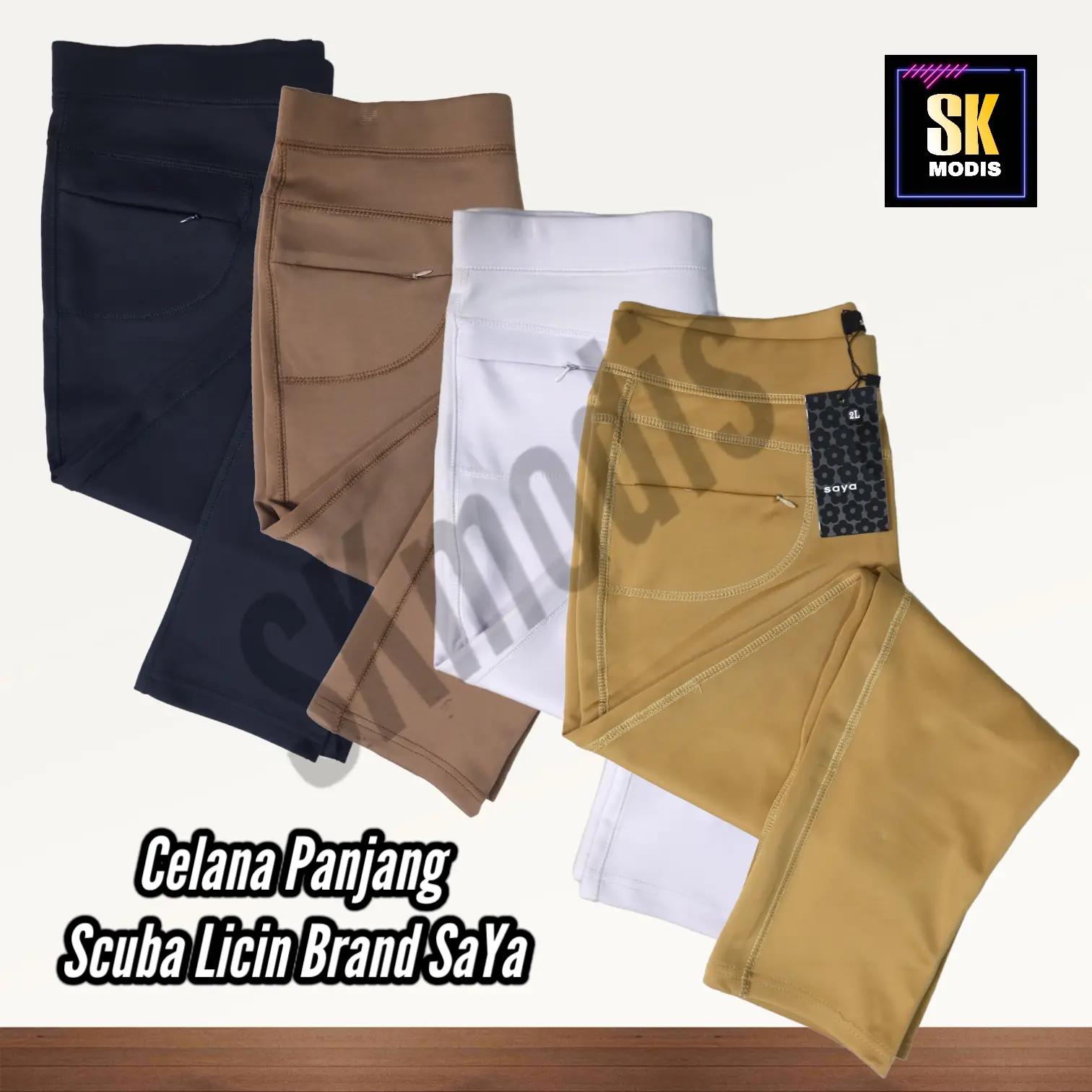 Celana SAYA Panjang Scuba Licin || Celana Saya Wanita || Bahan Nyaman dan lembut || skmodis