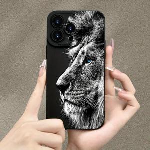Lion-Pattern Phone Case, Full Coverage Phone Protective Cover,iPhone 11 12 13 14 15 16 Pro Maxに対応した携帯電話アクセサリー