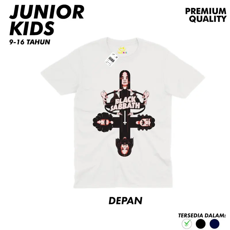 Kaos Junior Remaja Usia Tanggung 11-15 Tahun kaos band rock the beatles / iron maiden / bring me the horizon / black sabbath Branded Katun Distro Pakaian Anak Cowok Laki Laki Perempuan Anime Jepang Kartun Street Style Baju Fashion 3