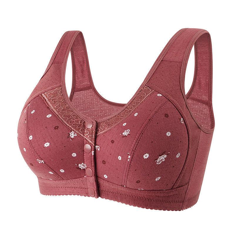 Đồ Lót Nữ, Áo Vest Không Dây, Cúp Bông, Thích Hợp Cho Phụ Nữ Trung Người Già Và Cao Tuổi Bra Cup Màu Đỏ 8