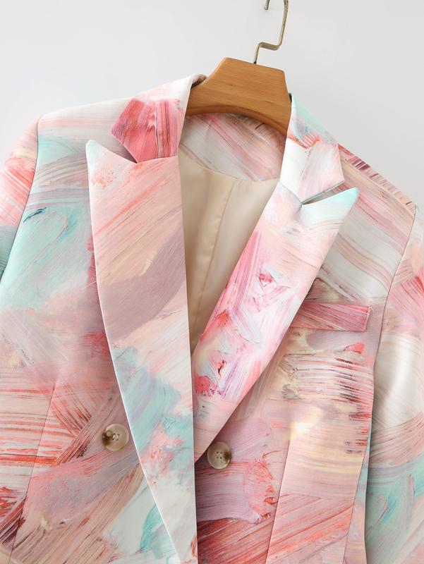 Blazer Casual print Pink Abstract 004222 3