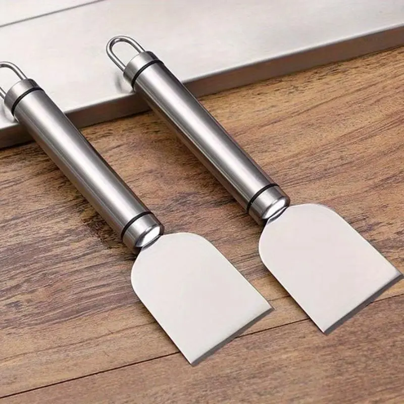 Stainless Steel Spatula Scraper, 1 Count Multipurpose Spatula Scraper for Kitchen, Floor, Glass and More, Kitchen Cleaning Tool, Utensils