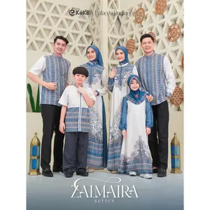 Keke Busana | Sarimbit Abaya Gamis Koko Couple Keluarga Motif Terbaru 2026 - Zalmaira Galaxy Blue