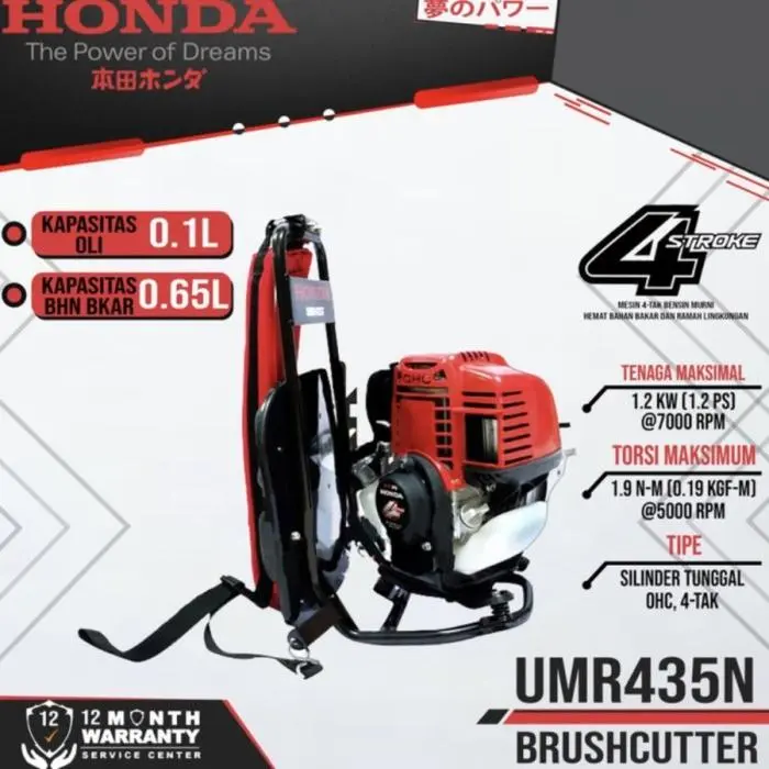 Mesin Babat Potong Rumput Brush Cutter 4 Tak Honda UMR435N Original 2