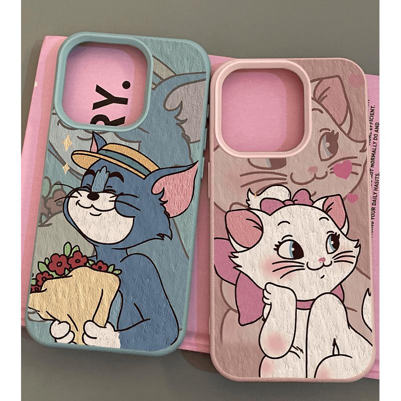  Ốp Điện Thoại Phong Cách Cặp Đôi Tom Mary Họa Tiết Vải quả vải Thiết Kế Hoạt Hình Dễ Thương Và Sáng Tạo Tương Thích Với iPhone 14 13 16 15 12 11 14PROMAX 11PROMAX 14PRO 12PRO 15PLUS 8PLUS XSMAX X Phụ Kiện Hấp Thụ Sốc Nhẹ Và Chống Rơi 