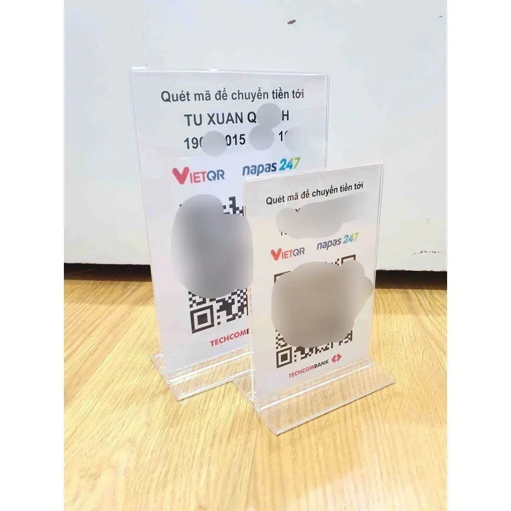 In Mã QR - Kệ Menu Qr - Mã Quét Qr Có In Theo Yêu Cầu, bảng quét mã Qr ngân hàng, momo, saconbank, ...