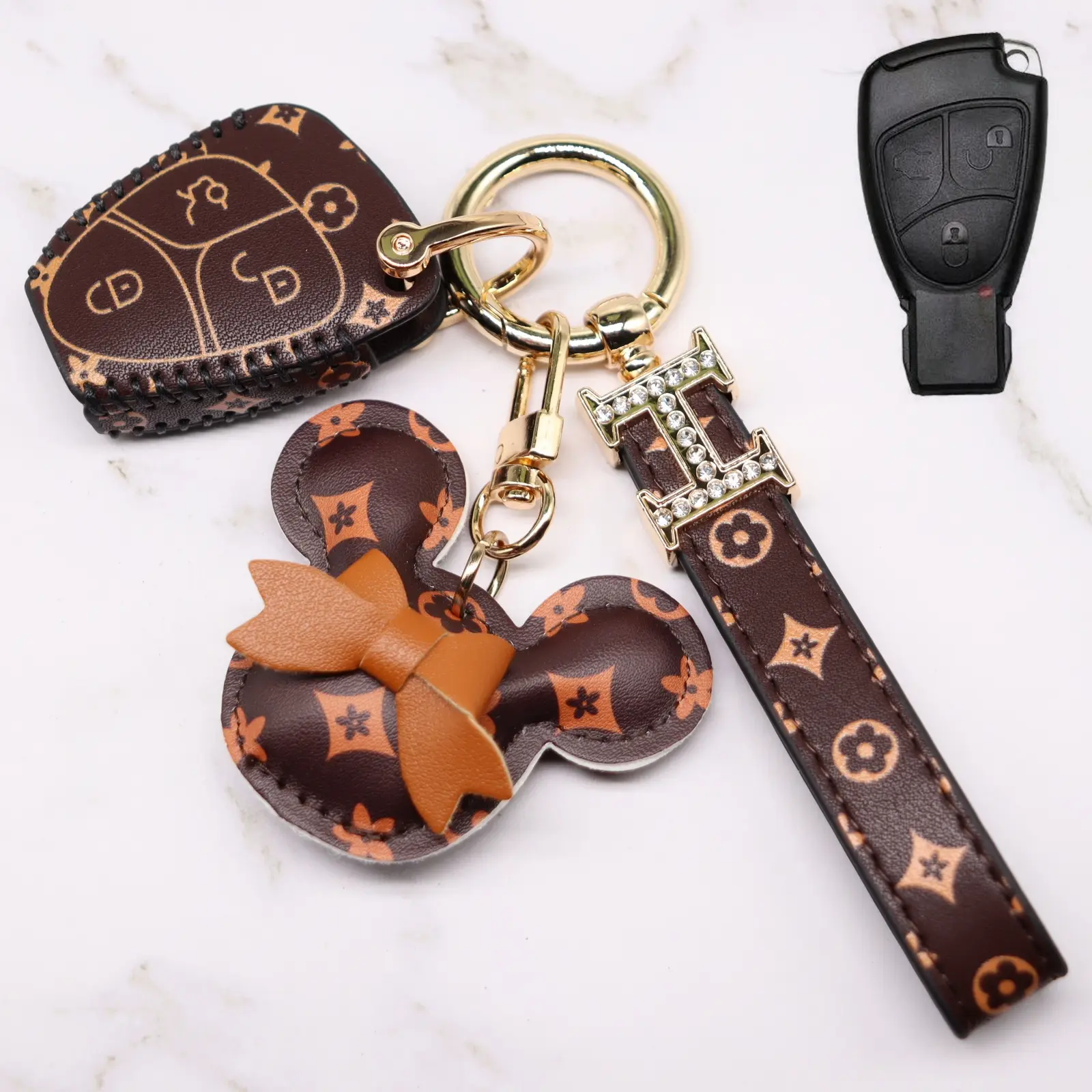 car key case shell cover key holder for Mercedes Benz New E Class E200 E260 W203 W210 W211 W124