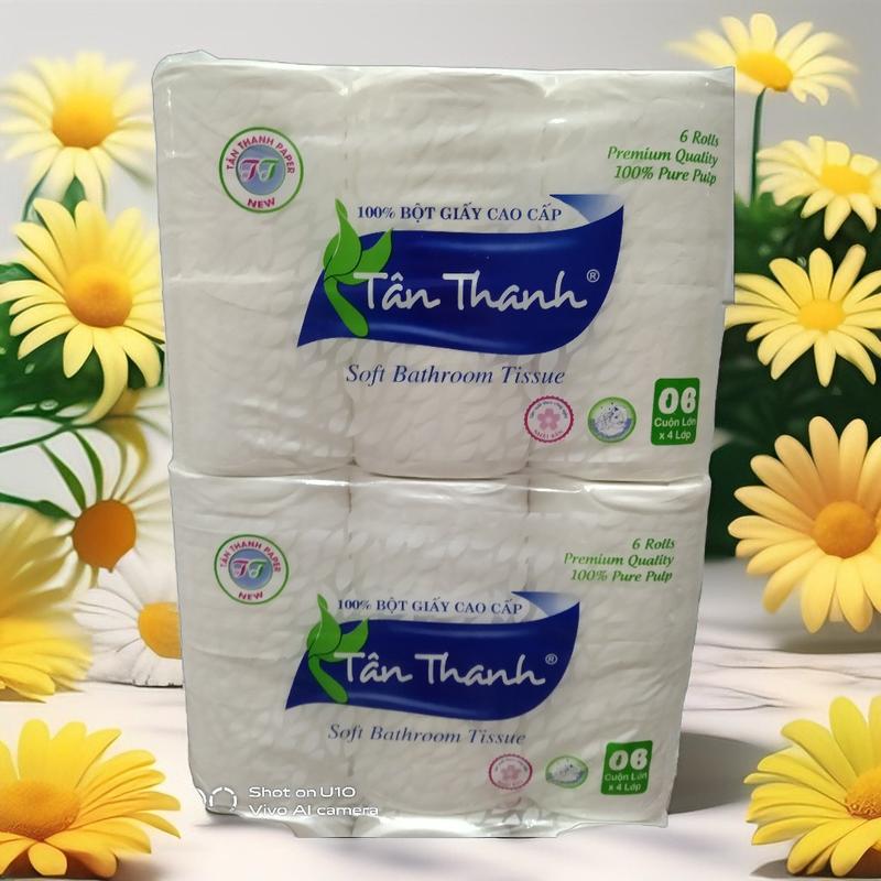 combo 2 cuộc giấy lụa cao cấp tân thanh 100% bột giấy cao cấp 6 cuộc không lổi 4lop 0