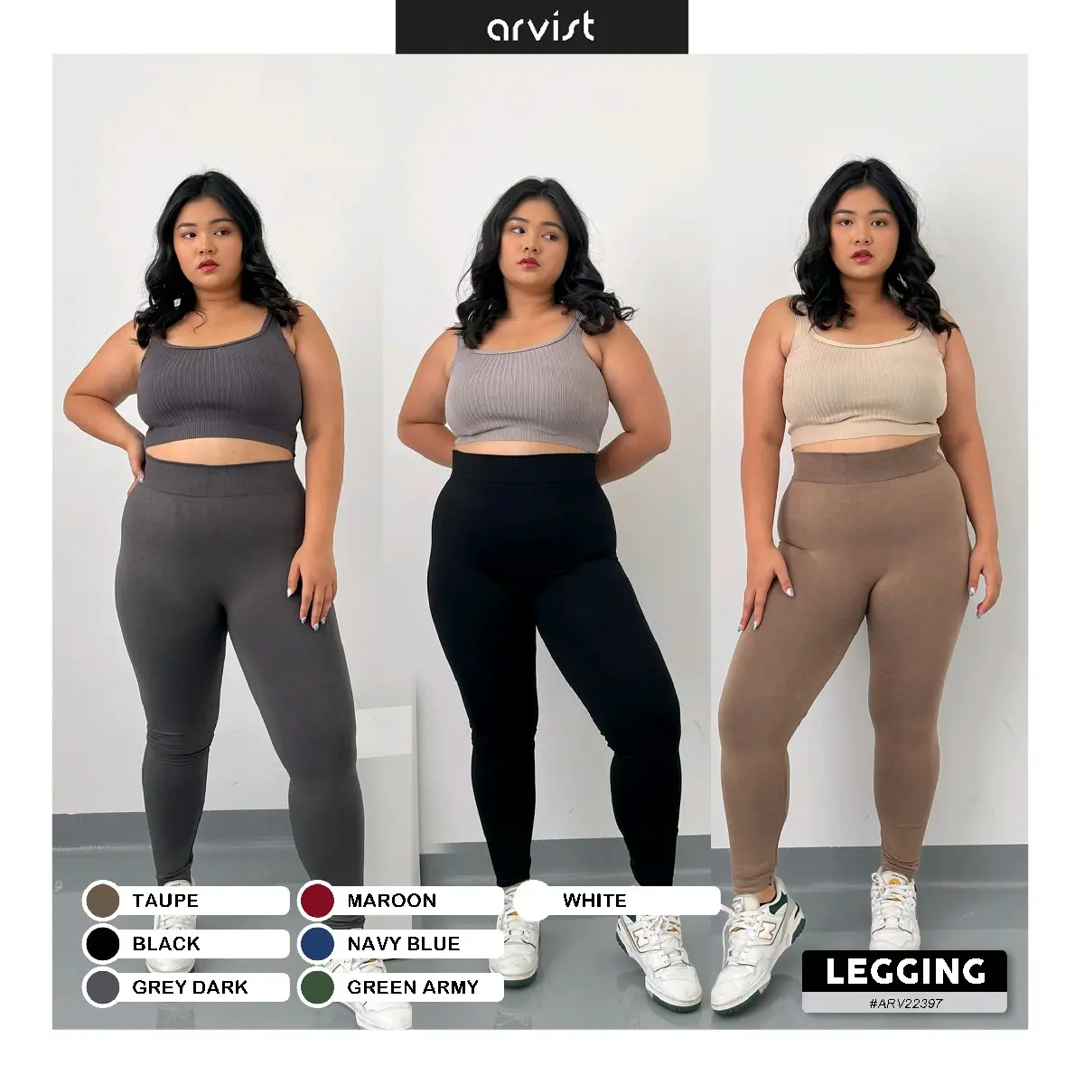 LEGGING Wanita Big Size JUMBO 100kg+ #ARV22397 Super Nyaman Besar Banyak Warna Spandex