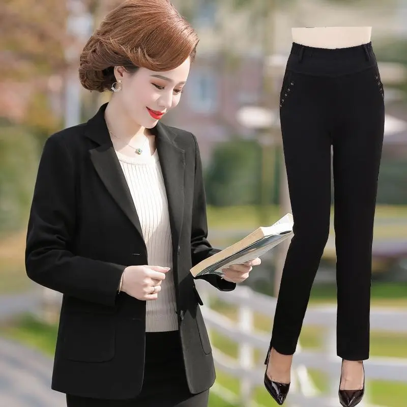 Áo Khoác Vest Mùa Xuân, Thời Trang, Dành Cho Phụ Nữ Trung Người Già, 40 Tuổi, 50 Tuổi, Phụ Nữ Trung Người Già Và Cao Tuổi, Bộ Đồ Mùa Xuân Và Mùa Thu, Áo Phù Hợp