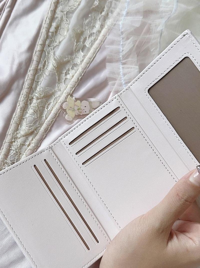 Product Introduction of [Store Hot Sale] Girly Dream Spring Picnic Series Rabbits and Bears Wallet Cute Original Design Anti-Degaussing Multiple Card Slots Magnetic Snap 30% off 4