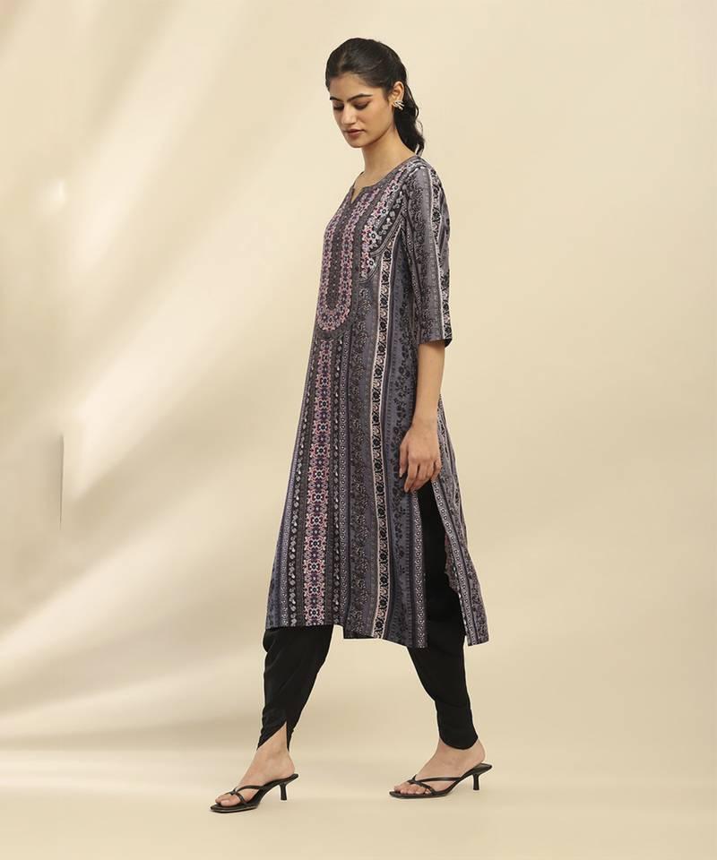 Product Introduction of Váy Ấn Độ, Kurtas, Dành Cho Phụ Nữ, Bộ Sưu Tập Xuân / Hè, In Hoa, Phong Cách Dân Tộc, Áo Kurti, Quần Áo Nam Á, Mới Cho Năm 2025 4