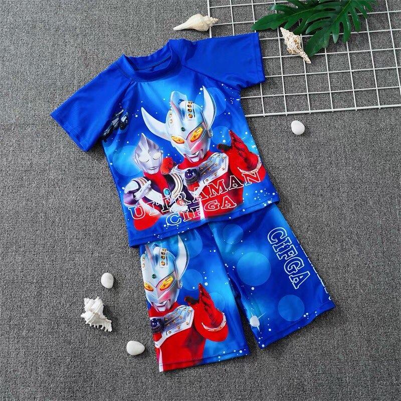 Set bơi bé trai HCM Hoả Tốc 3 chi tiết áo+quần+nón hoạ tiết Made in China Sport Kids - Voi 4