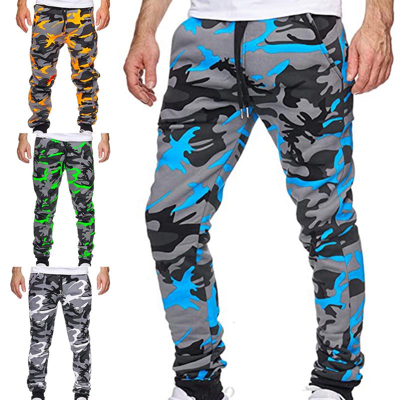 Quần Jogger Rằn Ri Cho Nam, Quần Túi Hộp Có Dây Mắt Cá Chân, Eo Trung Bình, Cho Mùa Thu 3