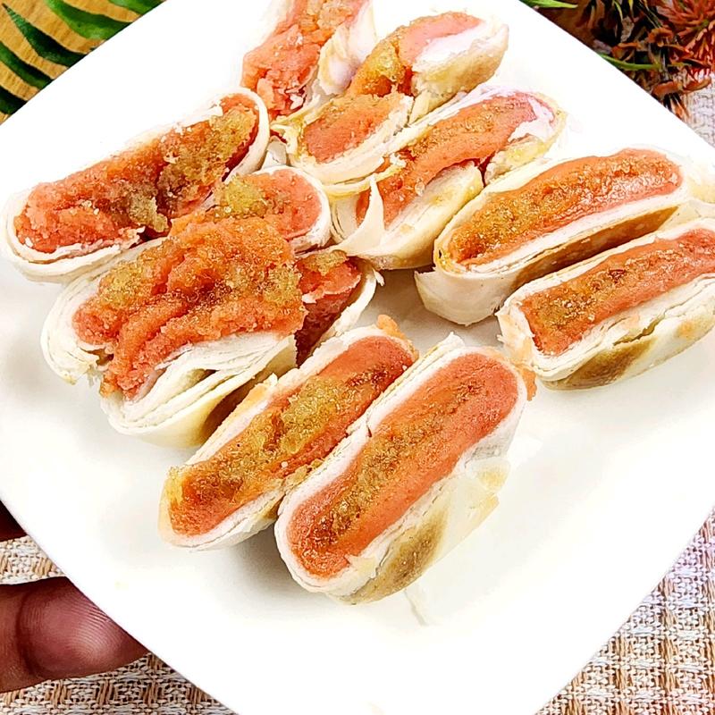 combo gồm 6 gói bánh pía sầu riêng mini 130g ( vị đậu xanh,vị lá dứa,vị khoai môn  Thức Ăn ) Ăn Vặt Nho Food Snack