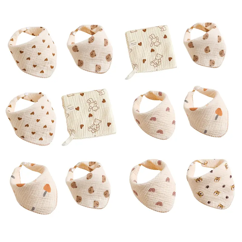 Toddler Face Towel Snap Drooling Bib for Infant 0-36M Baby Teething ...