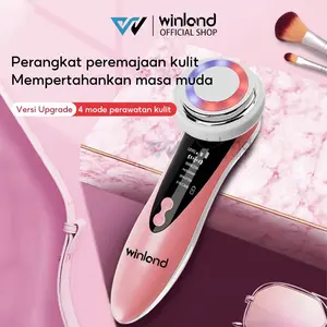 Winland Alat Setrika Wajah Ion 618A Pemijat Perawatan Kulit Anti Anging 4in1 Hot Cold Garansi 1 Tahun Elektrik Compact Pengencang Versi Upgrade 4 Mode Perawatan Kulit