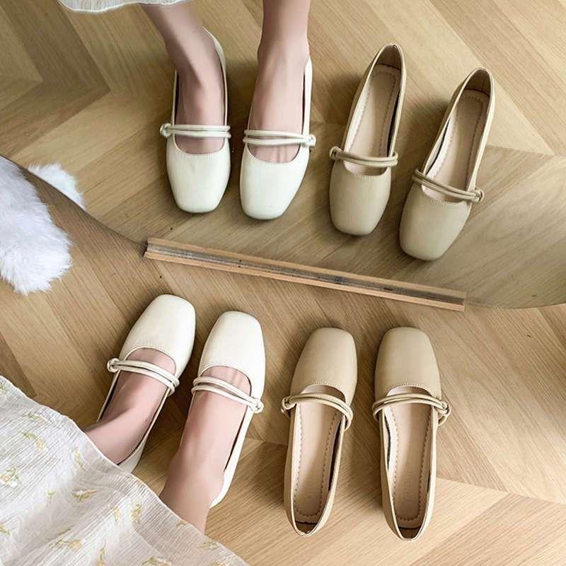 Product Introduction of Giày Nữ, Quý Cô Cổ Tích Nhẹ Nhàng, Sang Trọng, Phong Cách Hàn Quốc, Màu Trơn Áo Mặc Bên Ngoài, Dễ Phối Đồ, Giày Thường Ngày, Có Da Chống Trượt, 2024 3